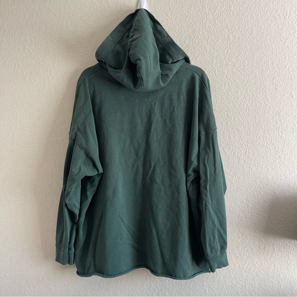 Aerie Green Oversized Hoodie Sweatshirt Athleisure Womens Size Medium - Picture 2 of 7